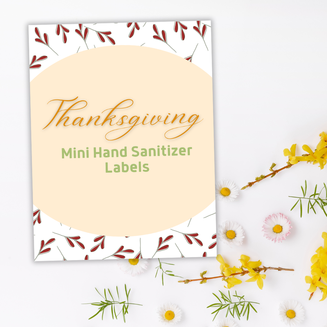 Thanksgiving Hand Sanitizer Labels