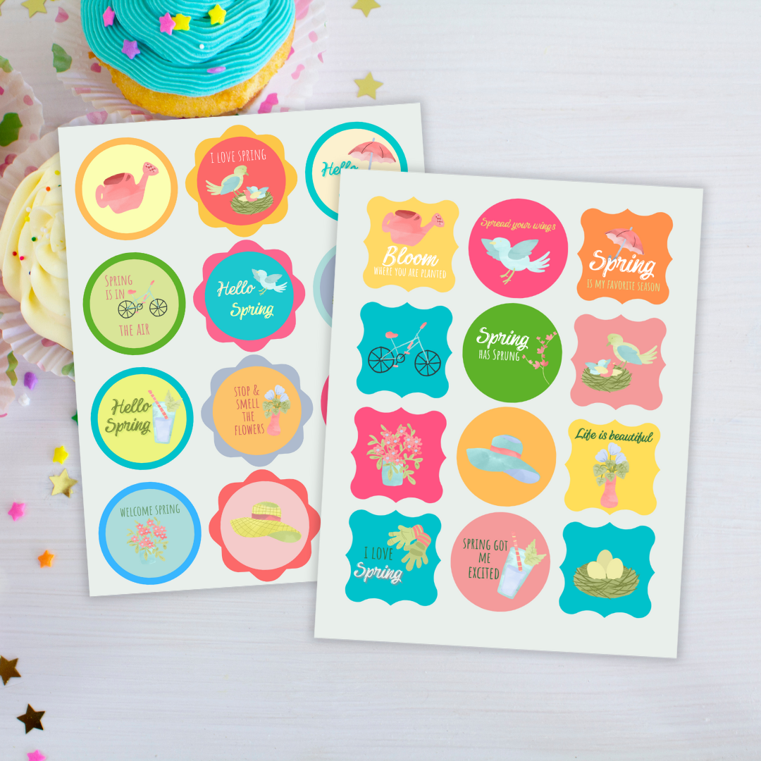 Spring Cupcake Toppers