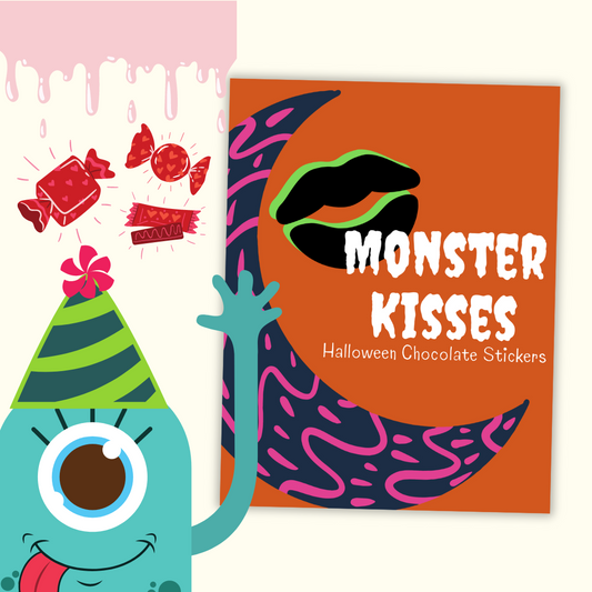 Monster Kiss Halloween Chocolate Stickers