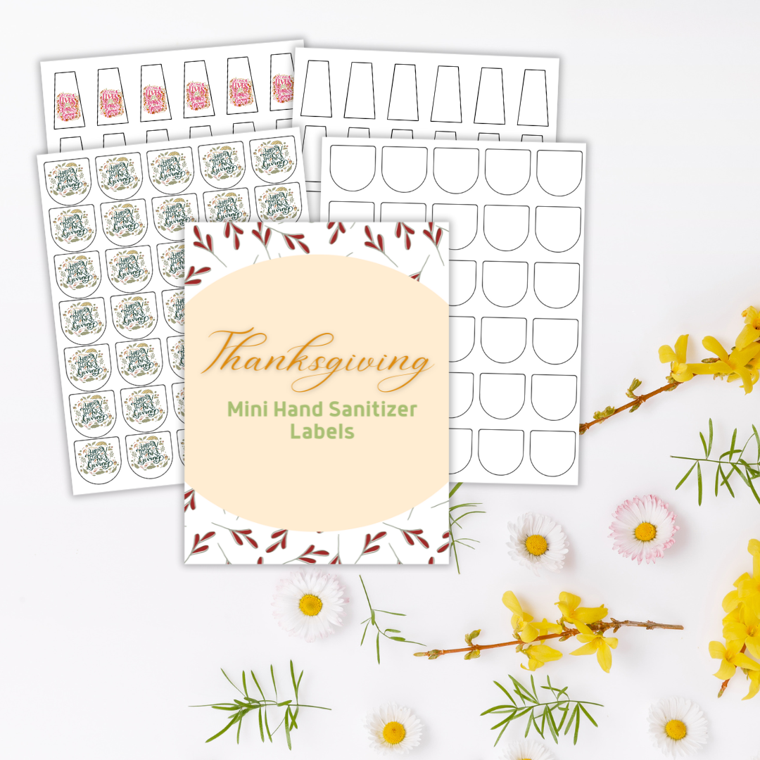 Thanksgiving Hand Sanitizer Labels