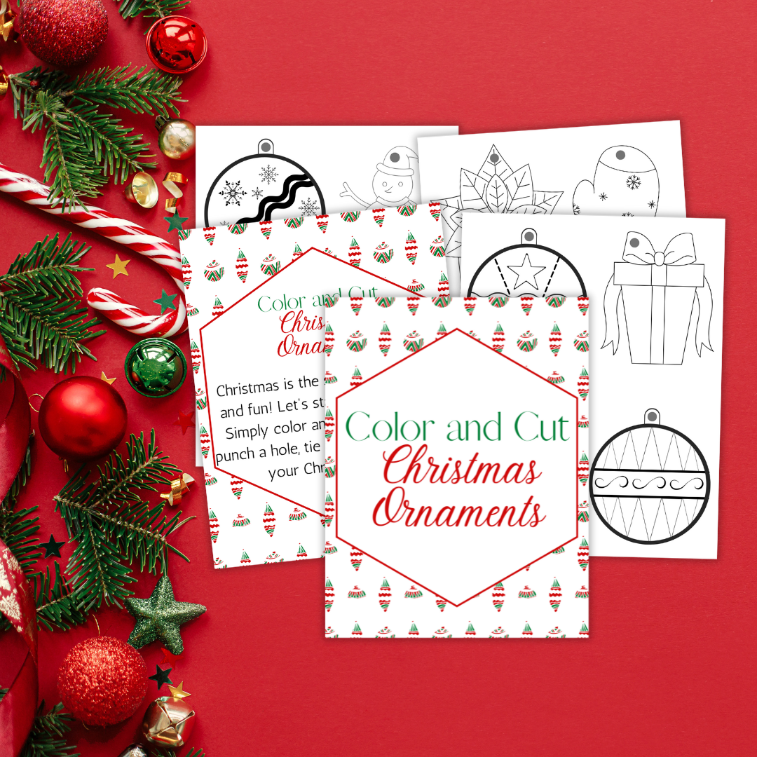 Color and Cut Christmas Ornament
