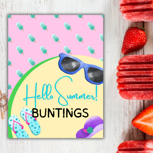 Hello Summer Buntings (Popsicle)