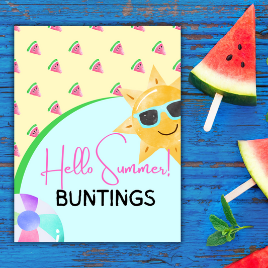 Hello Summer Buntings (Watermelon)