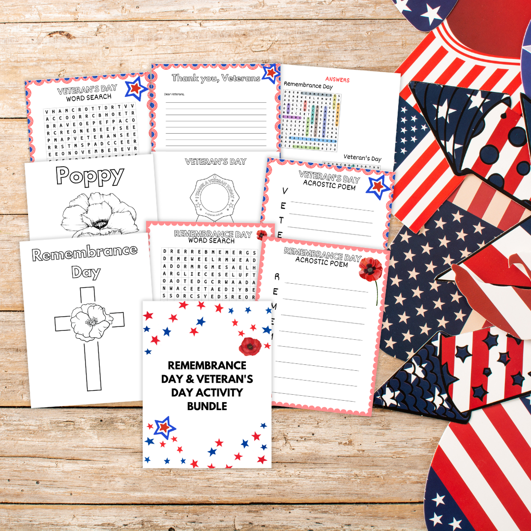 Remembrance Day & Veteran's Day Activity Bundle