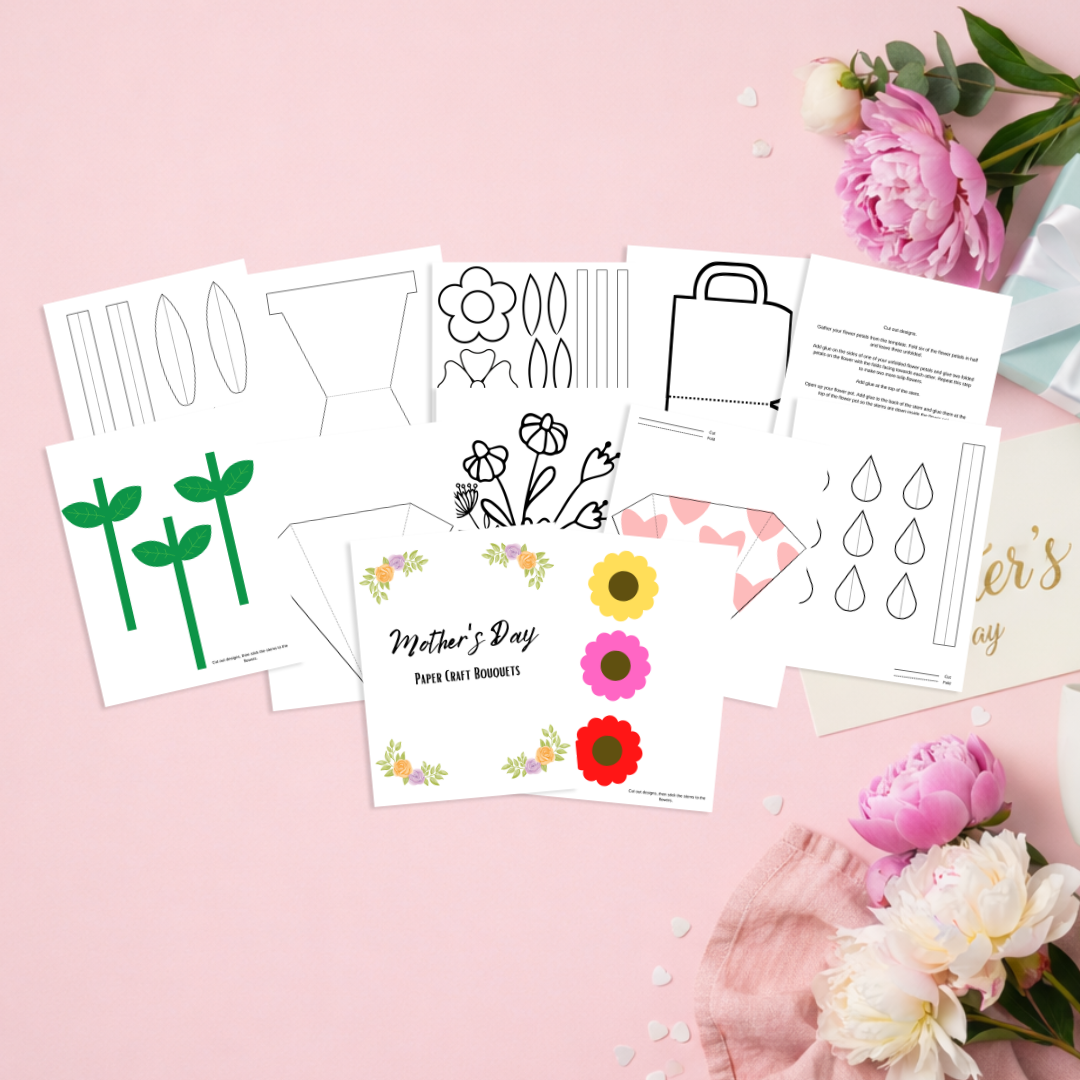 Mother's Day Paper Flowers Bouquet Craft