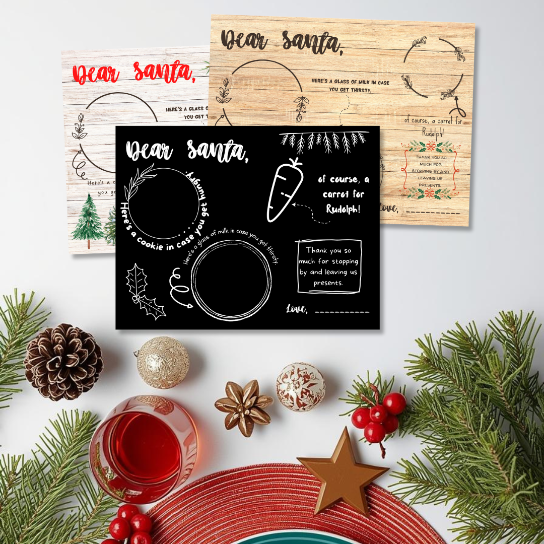 Santa Cookie and Milk Place Mat
