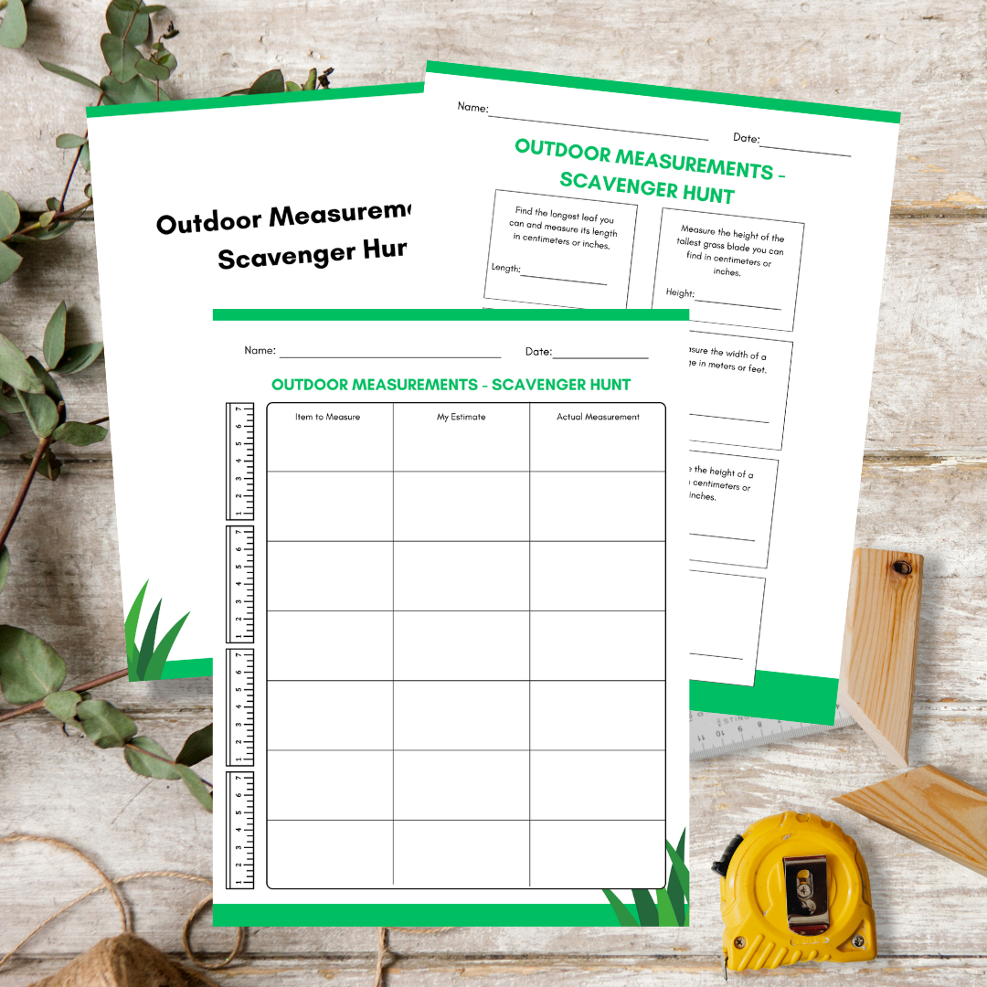 Outdoor Measurements - Scavenger Hunt
