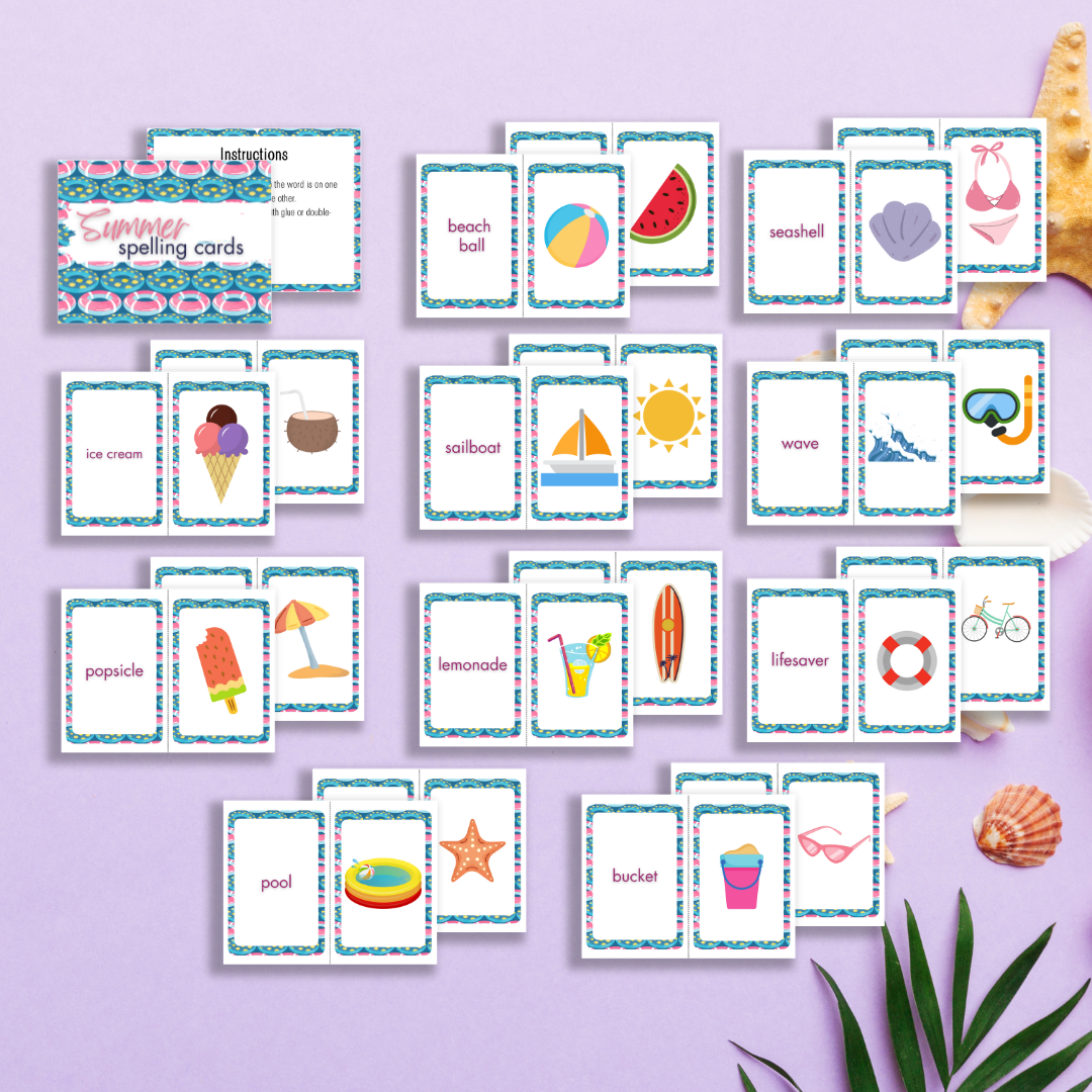 Summer Spelling Cards