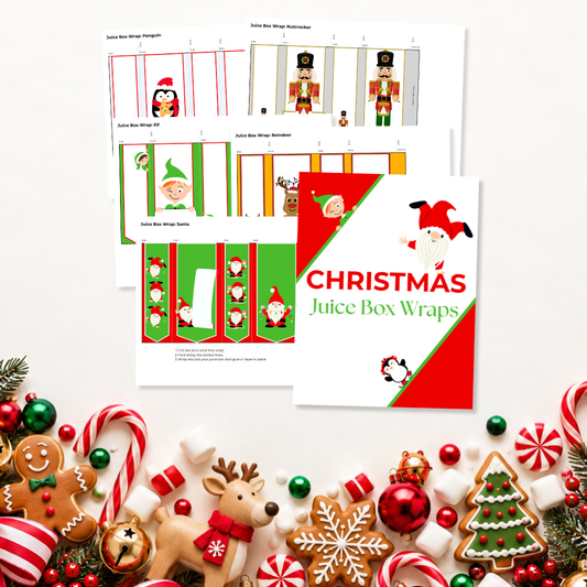 Christmas Themed Juice Box Wraps