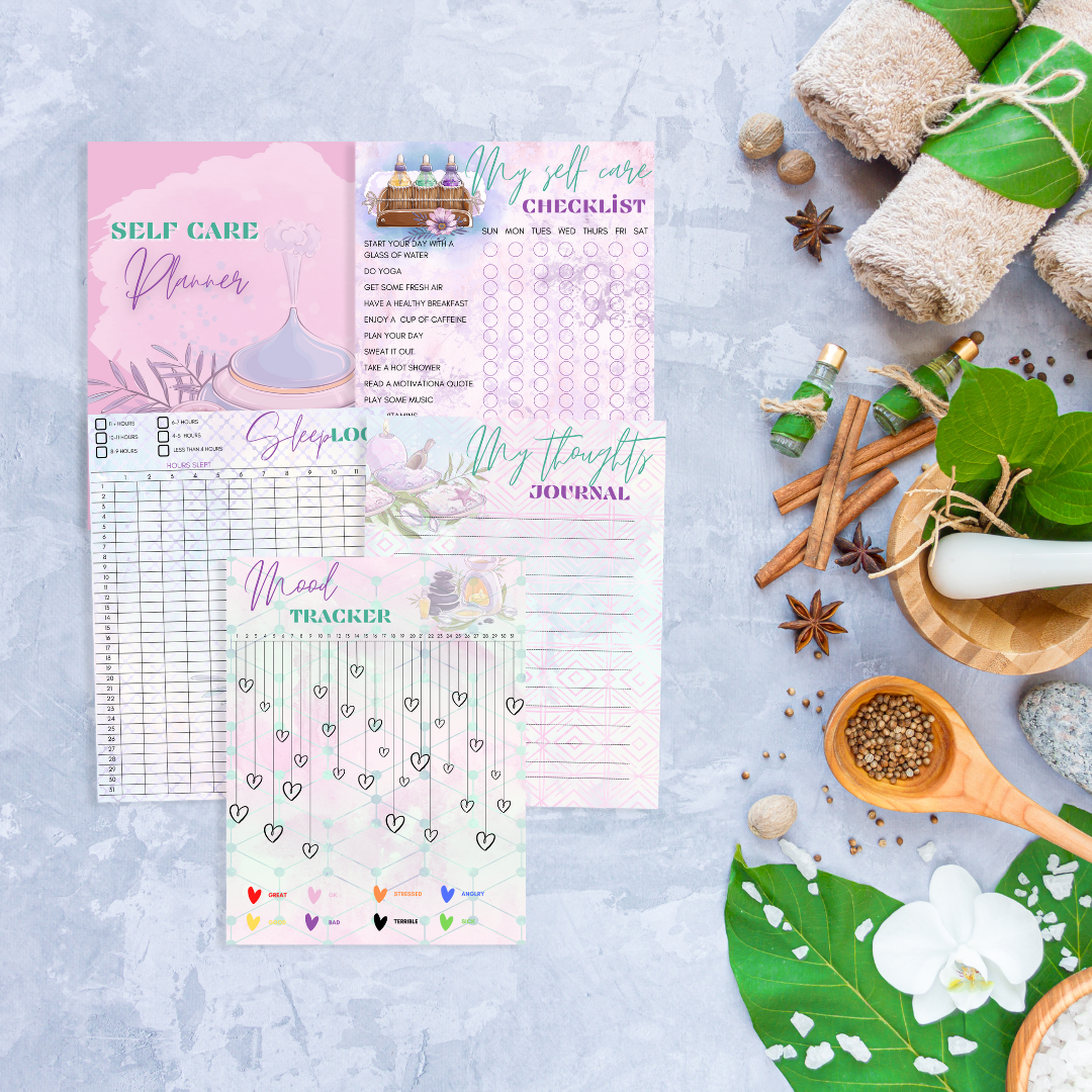 Mental Health, Mindfulness and Self Care Templates Bundle