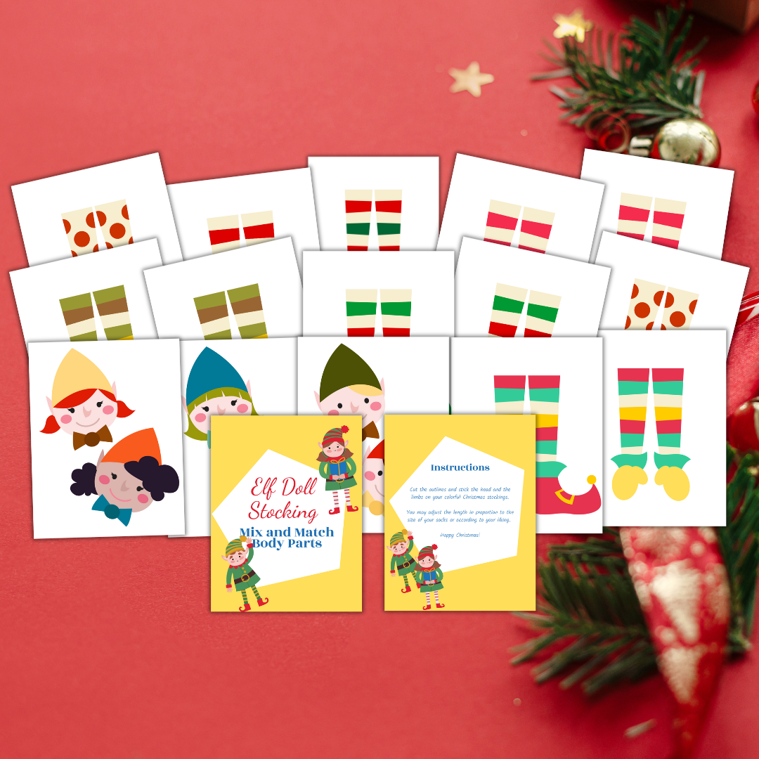 Elf Doll Stocking Mix and Match Body Parts