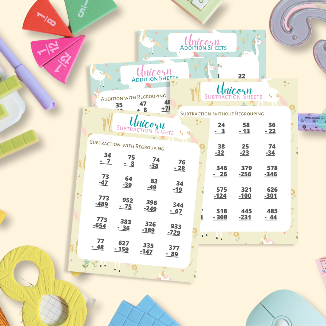 Unicorn Math Worksheets