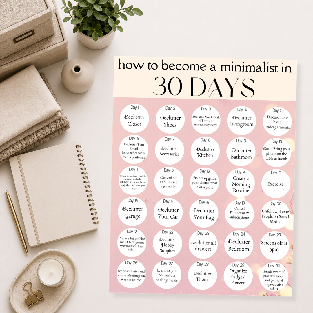 How To Become A Minimalist in 30 days