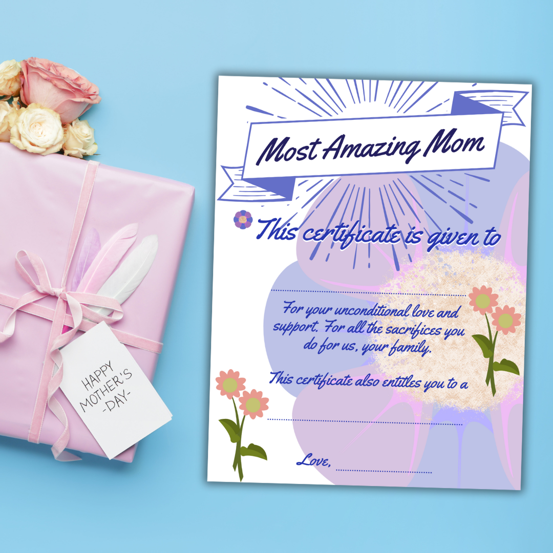 Best Mom Certificate
