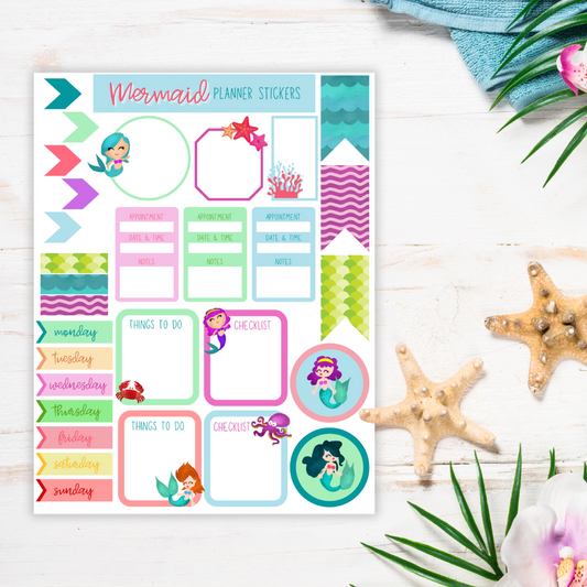 Mermaid Planner Stickers
