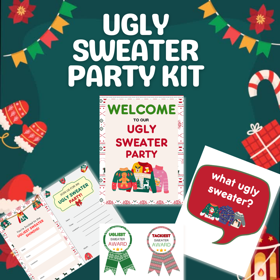 Ugly Sweater Party Kit Printables and More Club
