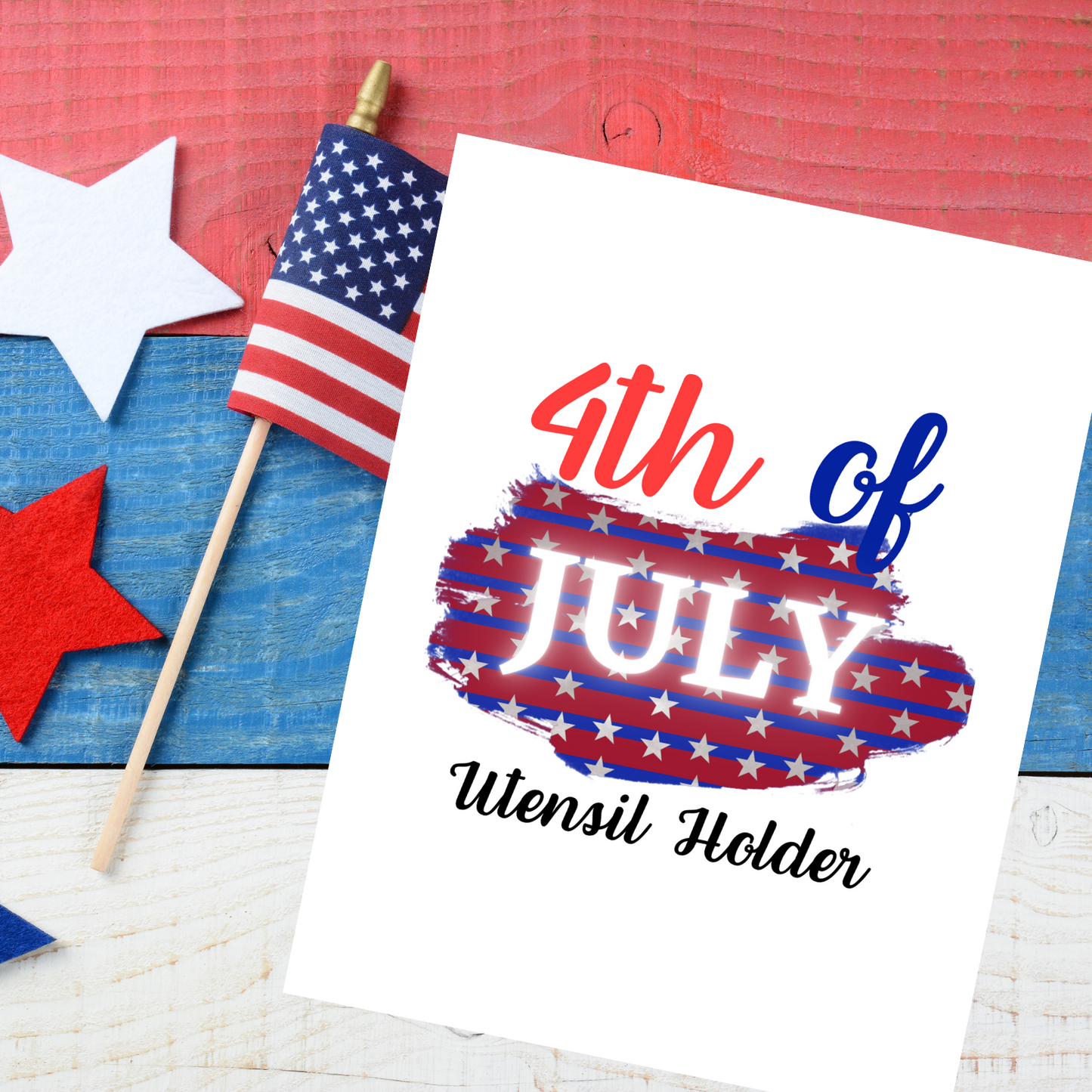 4th of July Utensil Holder