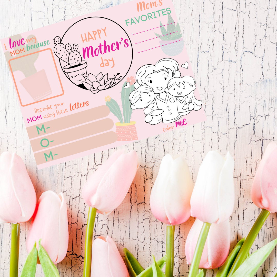 Mothers Day Placemats for Kids