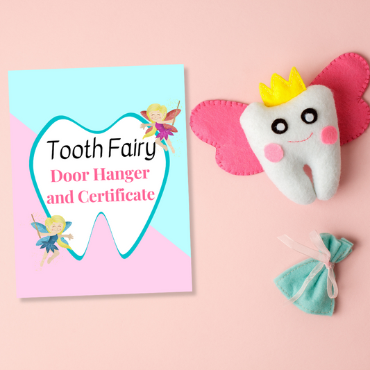Tooth Fairy Door Hanger and Certificate