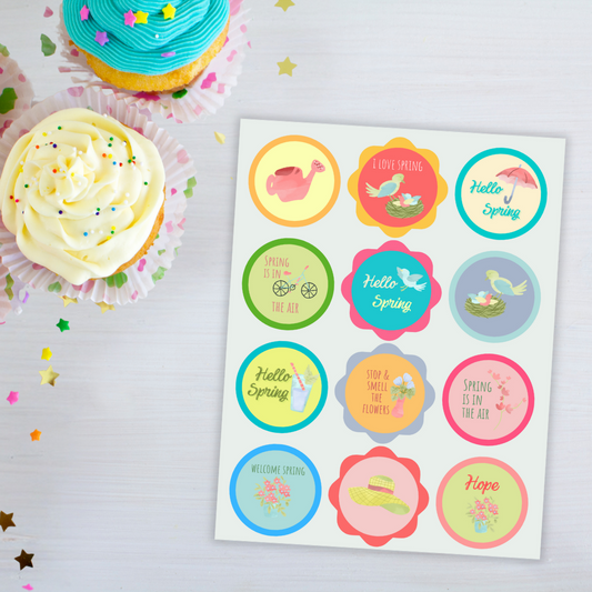 Spring Cupcake Toppers