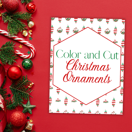 Color and Cut Christmas Ornament