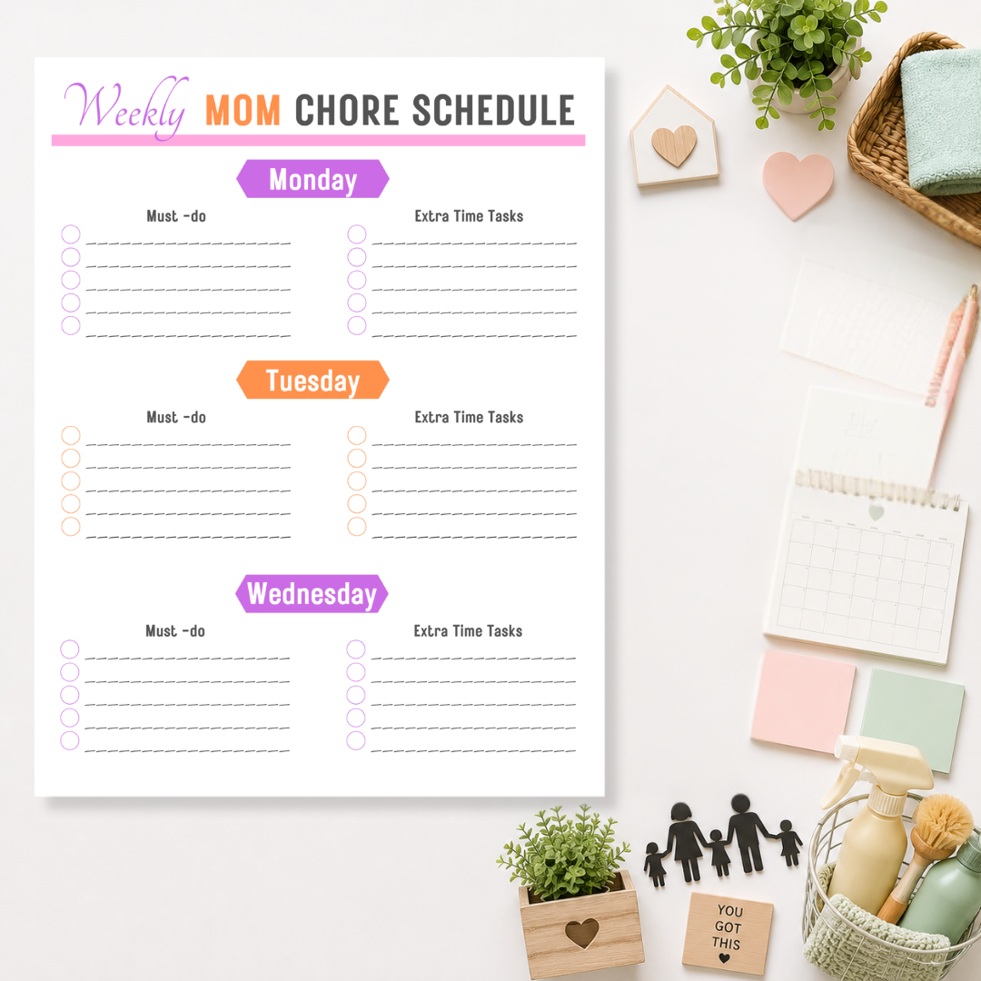 Weekly Mom Chore Schedule