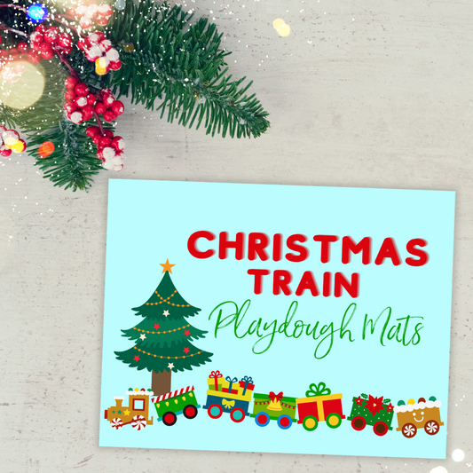 Christmas Train Playdough Mats