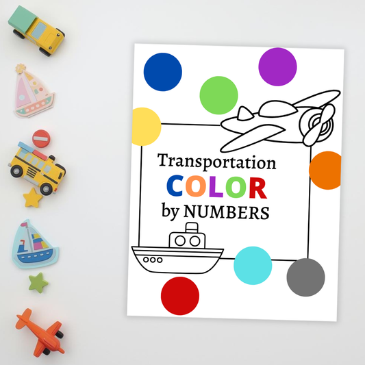 Transportation Color by Numbers