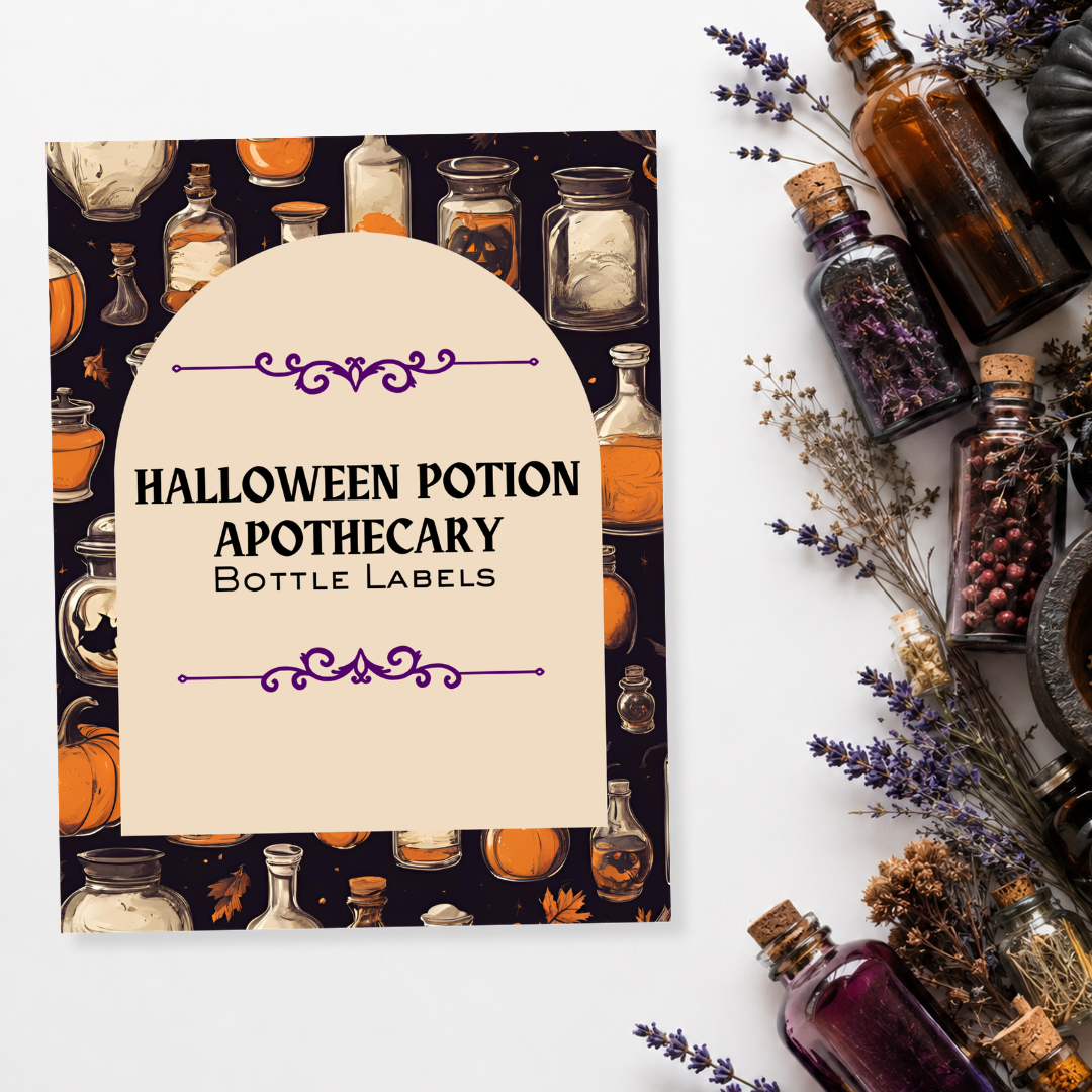 Halloween Potion Apothecary Bottle Labels