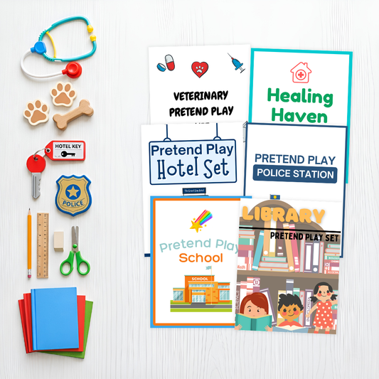Community & Work Roles Pretend Play Bundle: 6 Ready-to-Sell Kids Printables