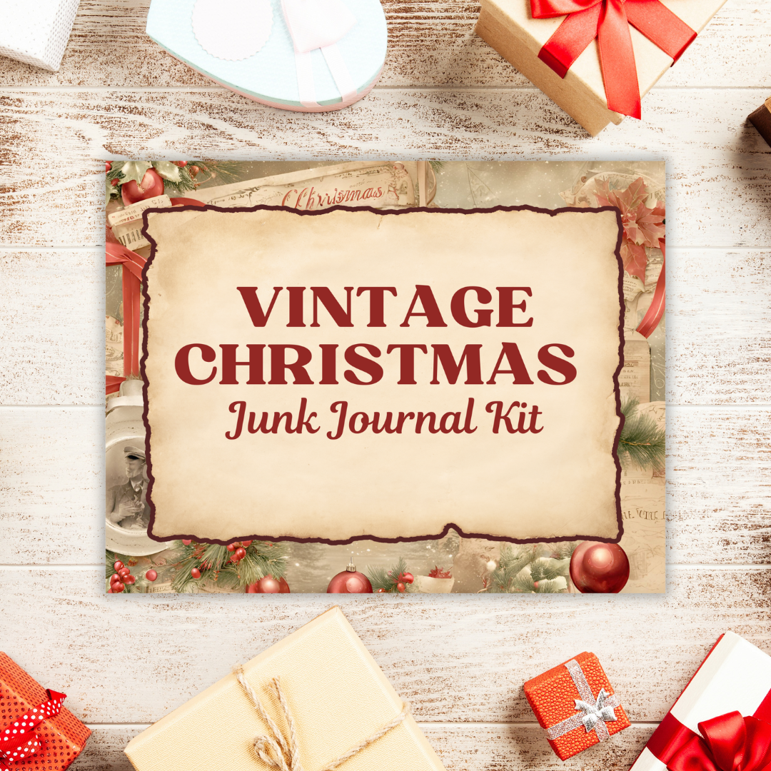 Vintage Christmas Junk Journal Kit