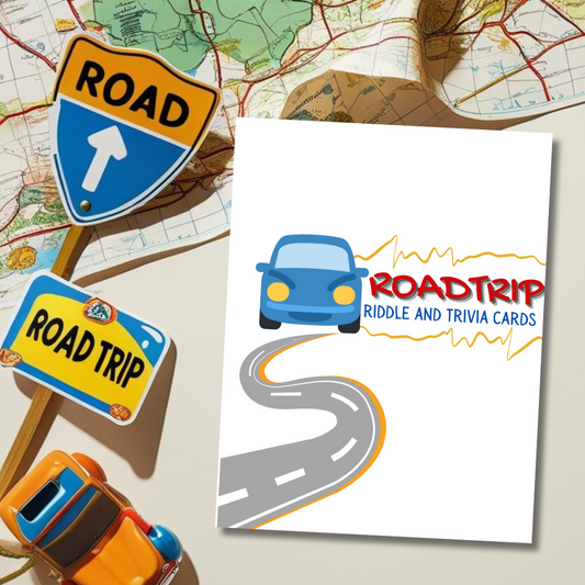 Roadtrip Themed Riddle and Trivia Cards