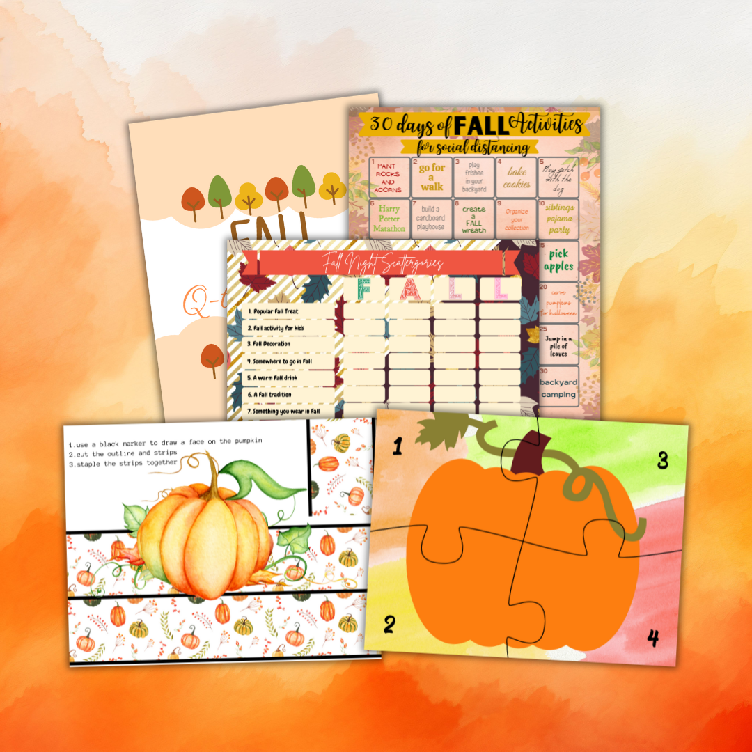 Fall Games and Activities Templates Bundle