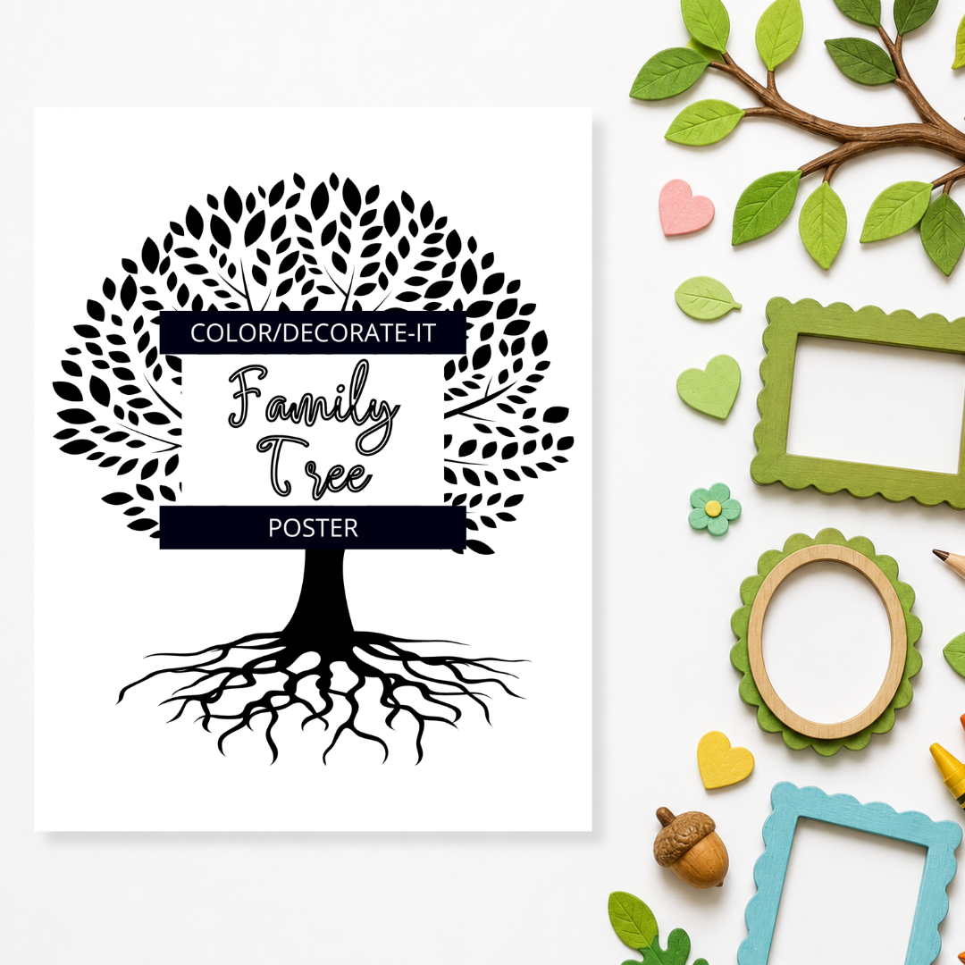 Color/Decorate-it Family Tree Poster