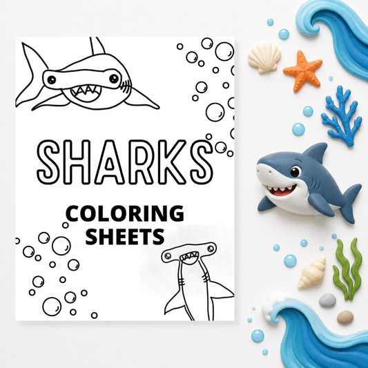 Sharks Coloring Sheets