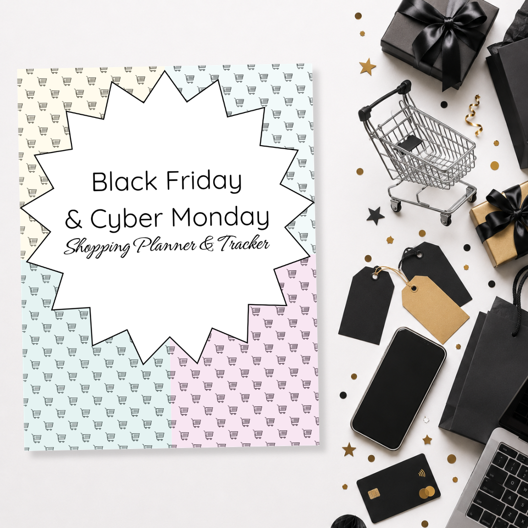 Black Friday & Cyber Monday Shopping Planner & Tracker