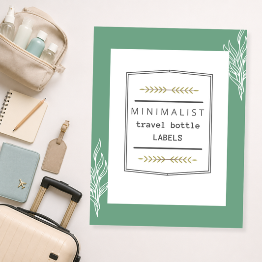 Minimalist Travel Bottle Labels