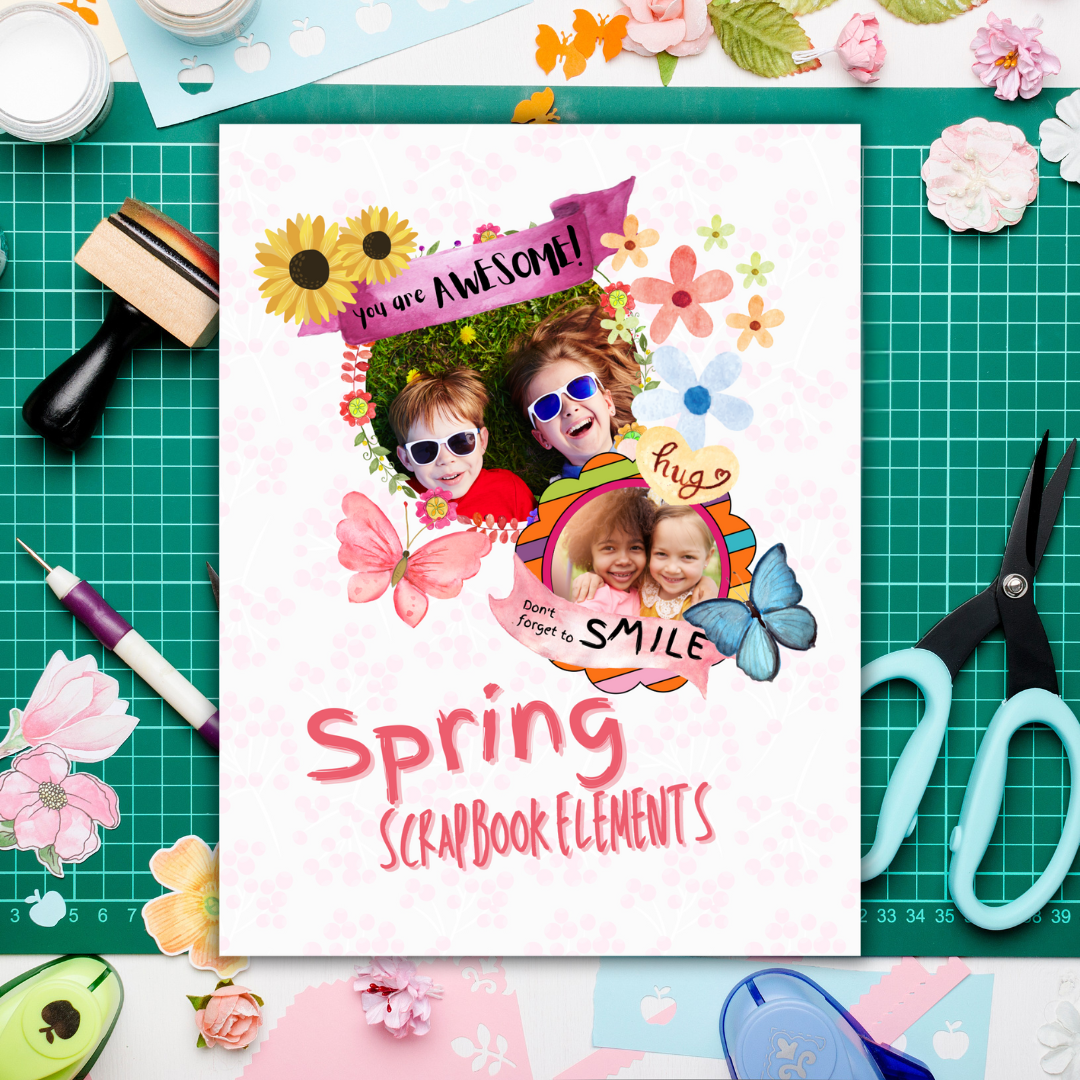 Spring Scrap Book Spring Scrapbook Elements – Printables and More Club