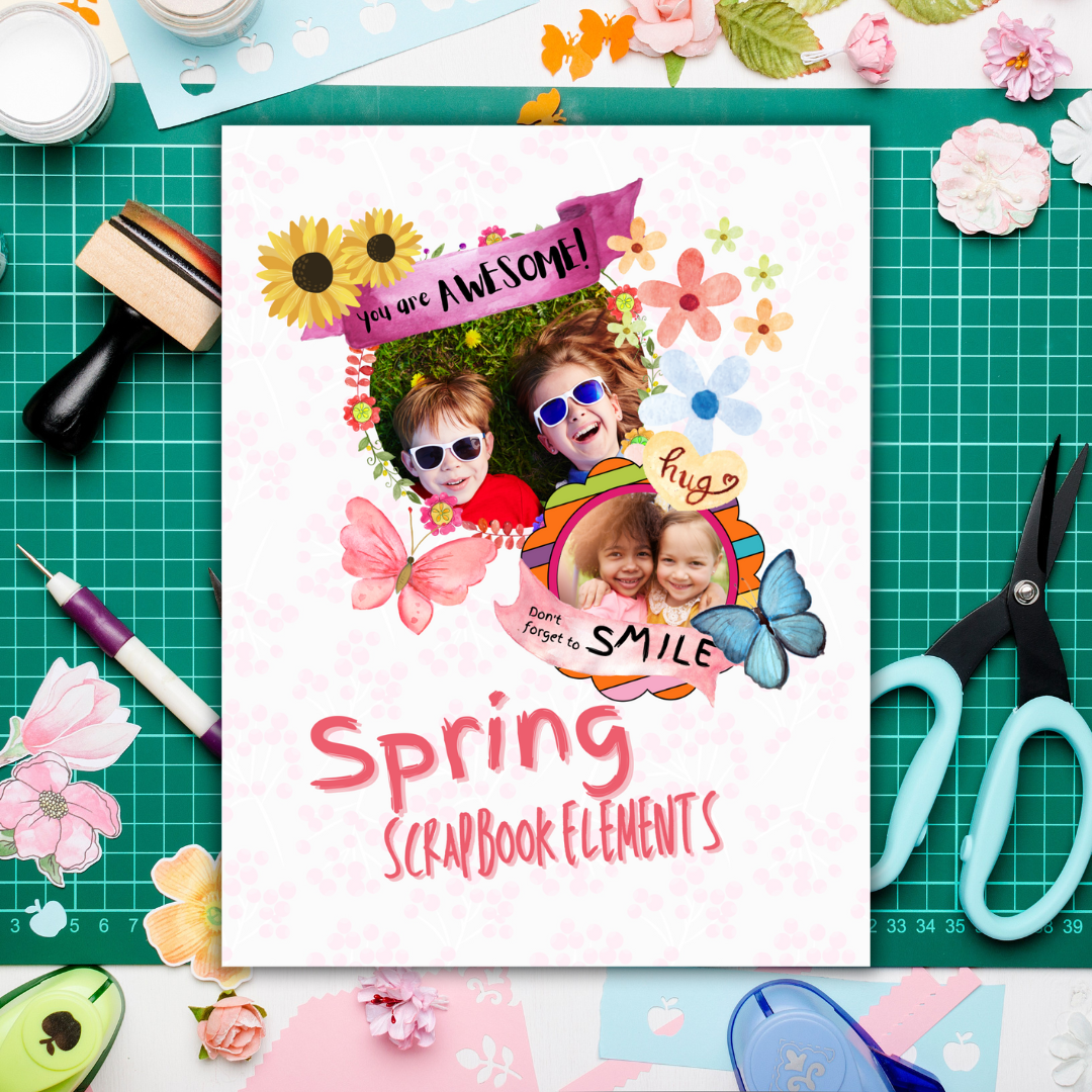 Spring Scrapbook Elements