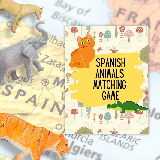 Spanish Animals Matching Game