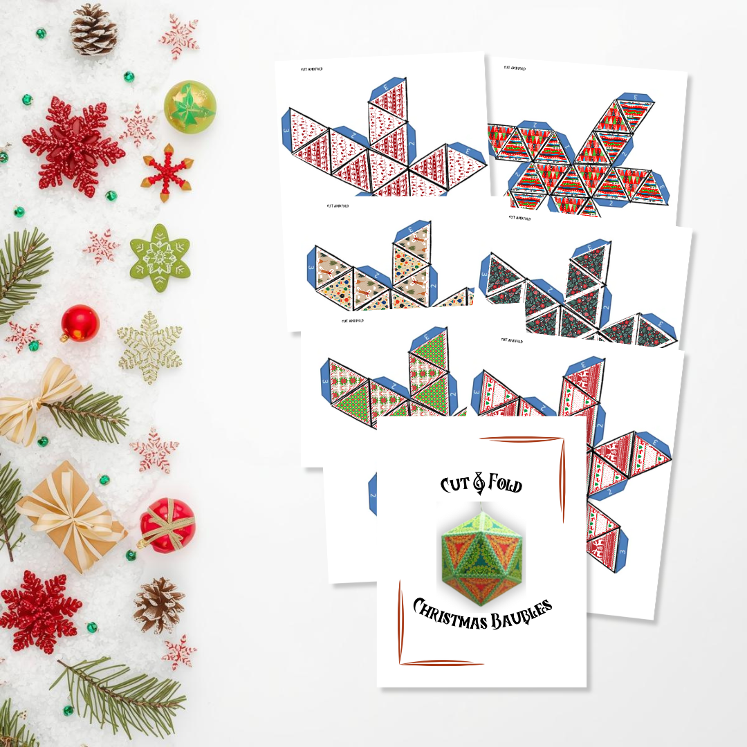 Cut and Fold Christmas Baubles