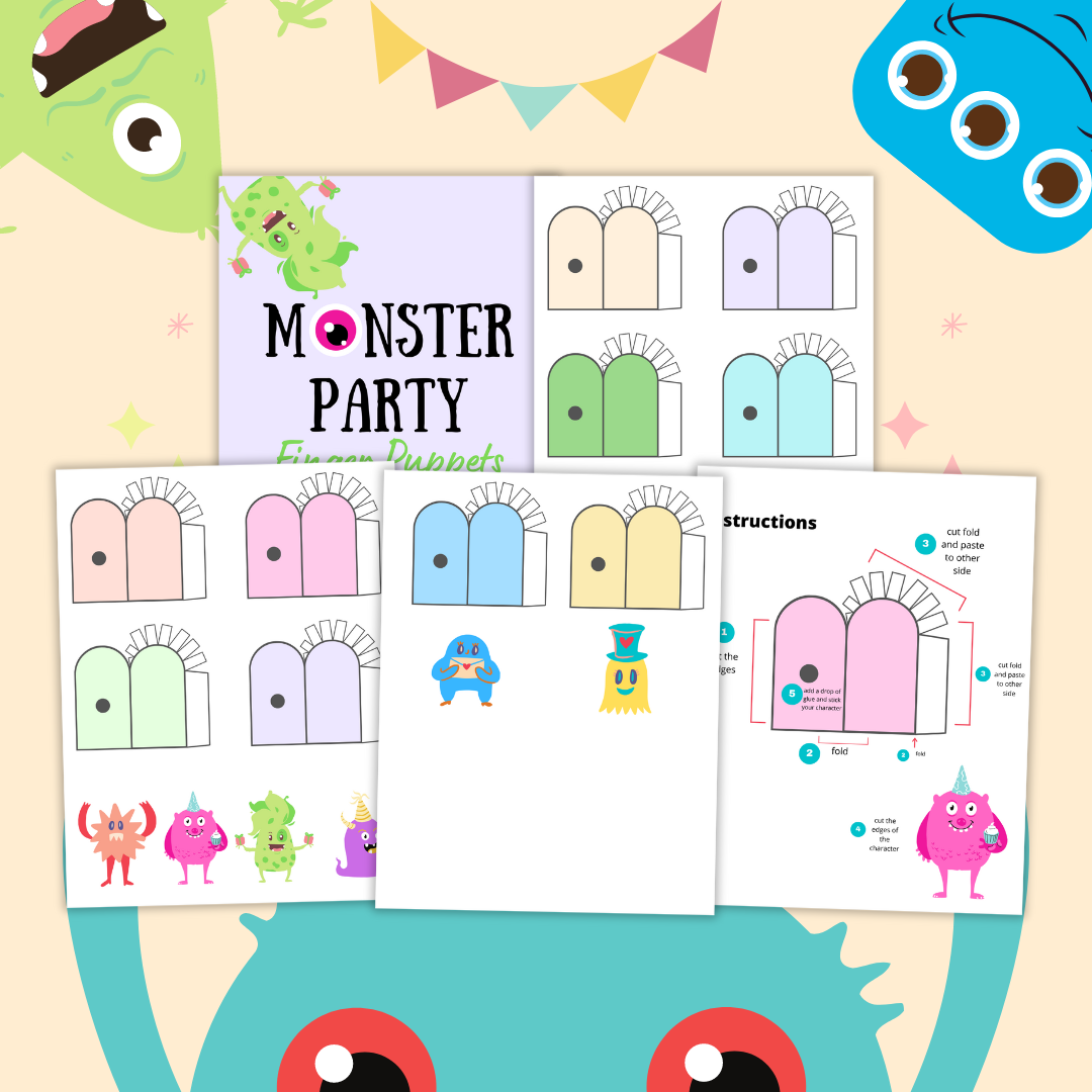 Monster Party Finger Puppets