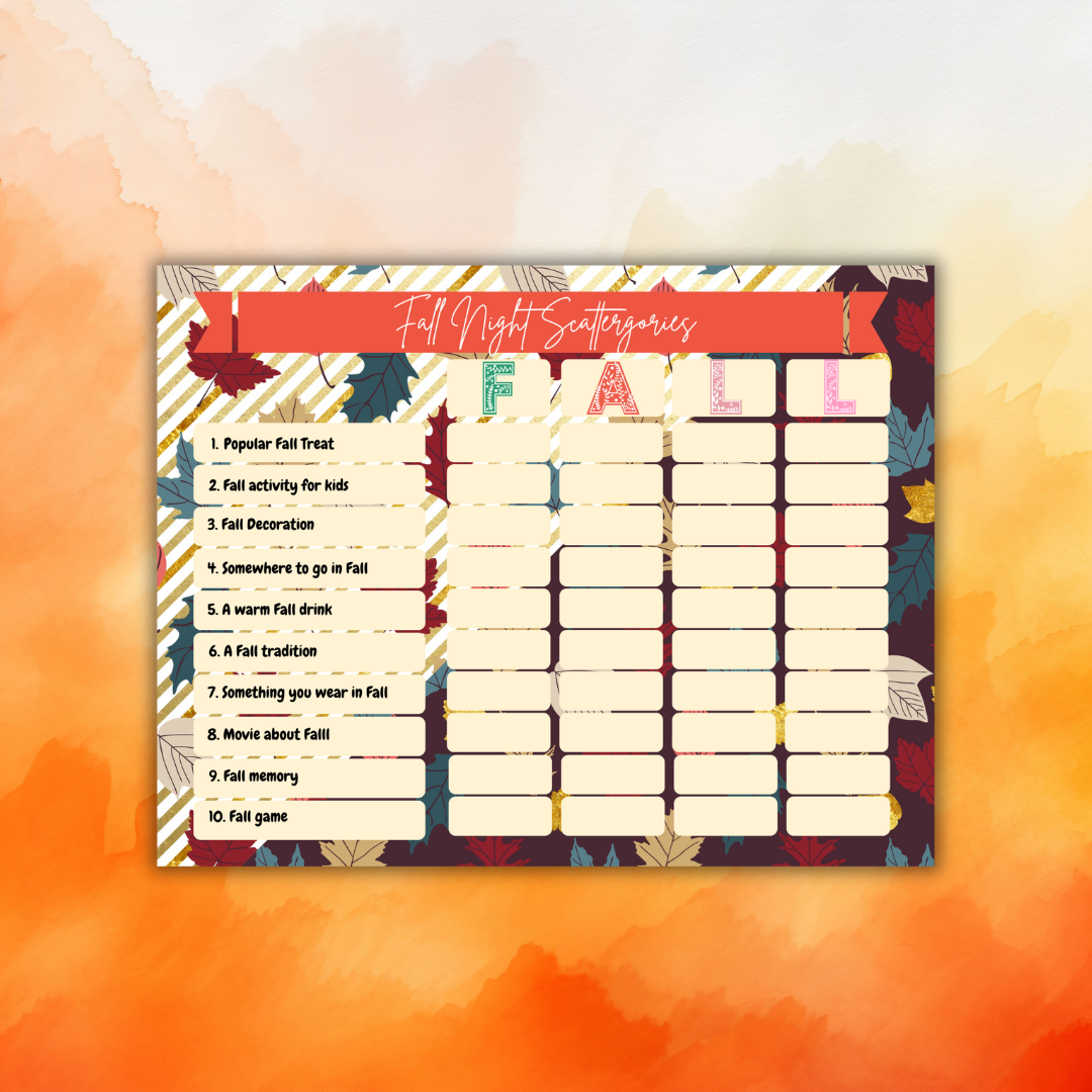 Fall Games and Activities Templates Bundle