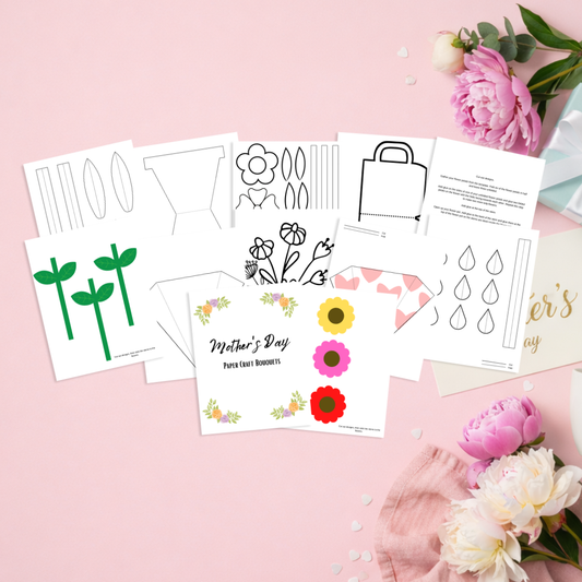 Mother's Day Paper Flowers Bouquet Craft