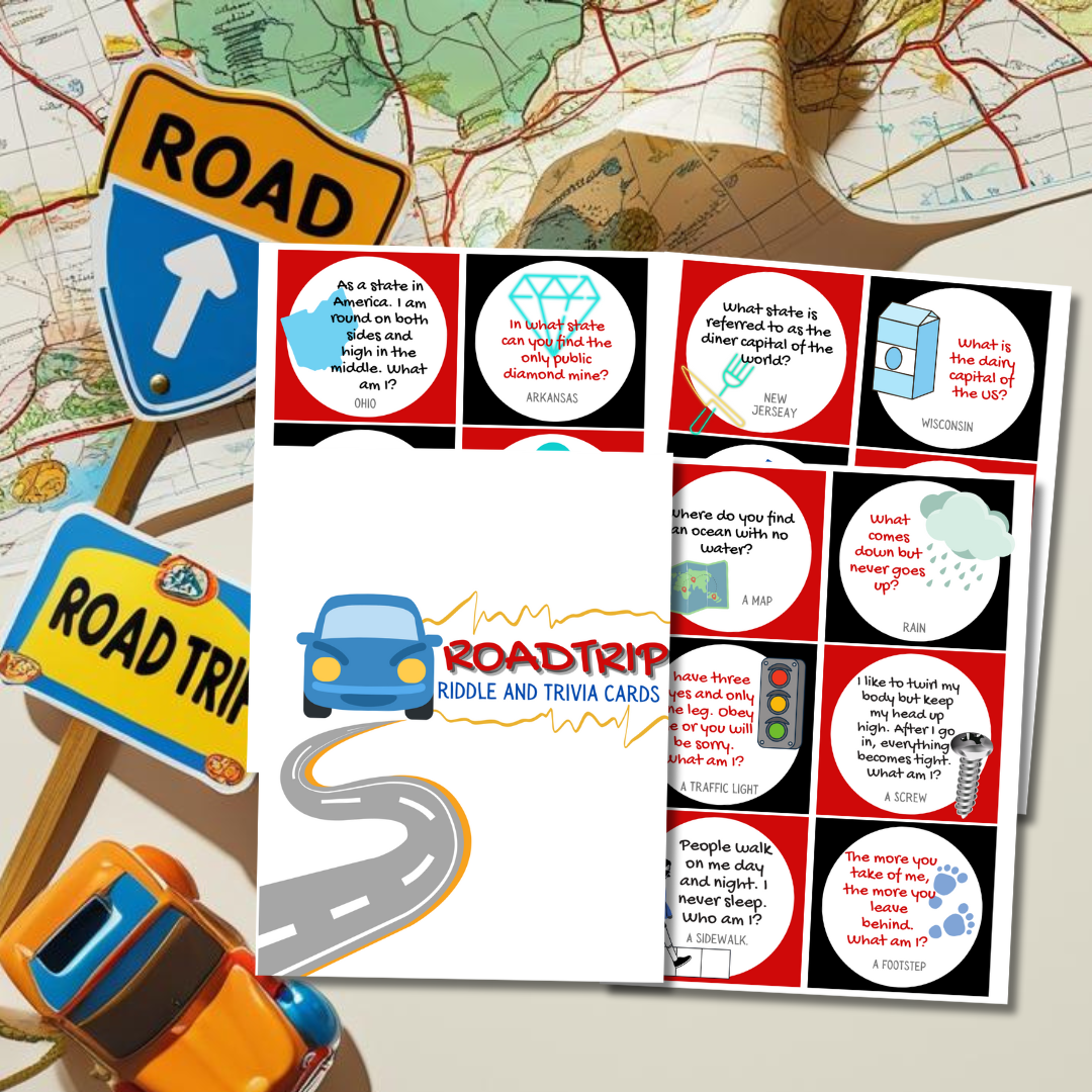 Picture Riddles Travel Theme Roadtrip Themed Riddle and Trivia Cards – Printables and More Club