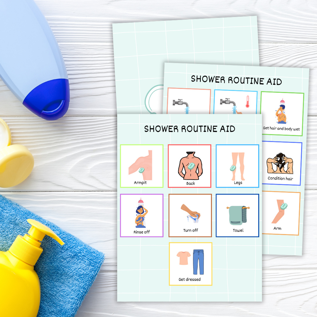 Shower Routine Visual Printable Shower Routine Cards – Printables and More Club