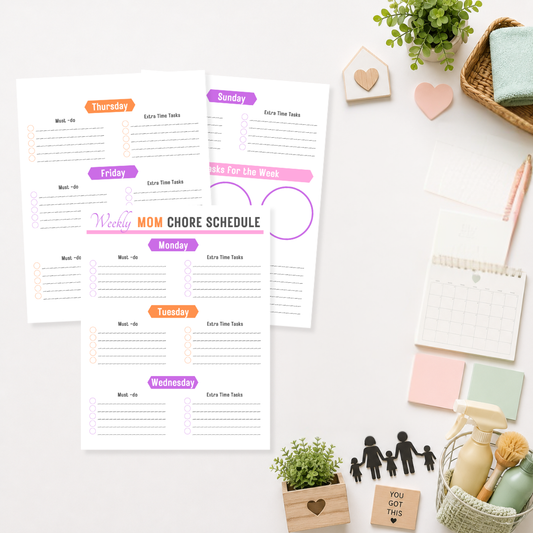 Weekly Mom Chore Schedule