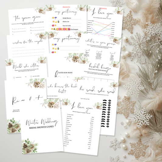 Winter Wedding Bridal Shower Games