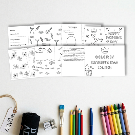 Color In Father’s Day Cards