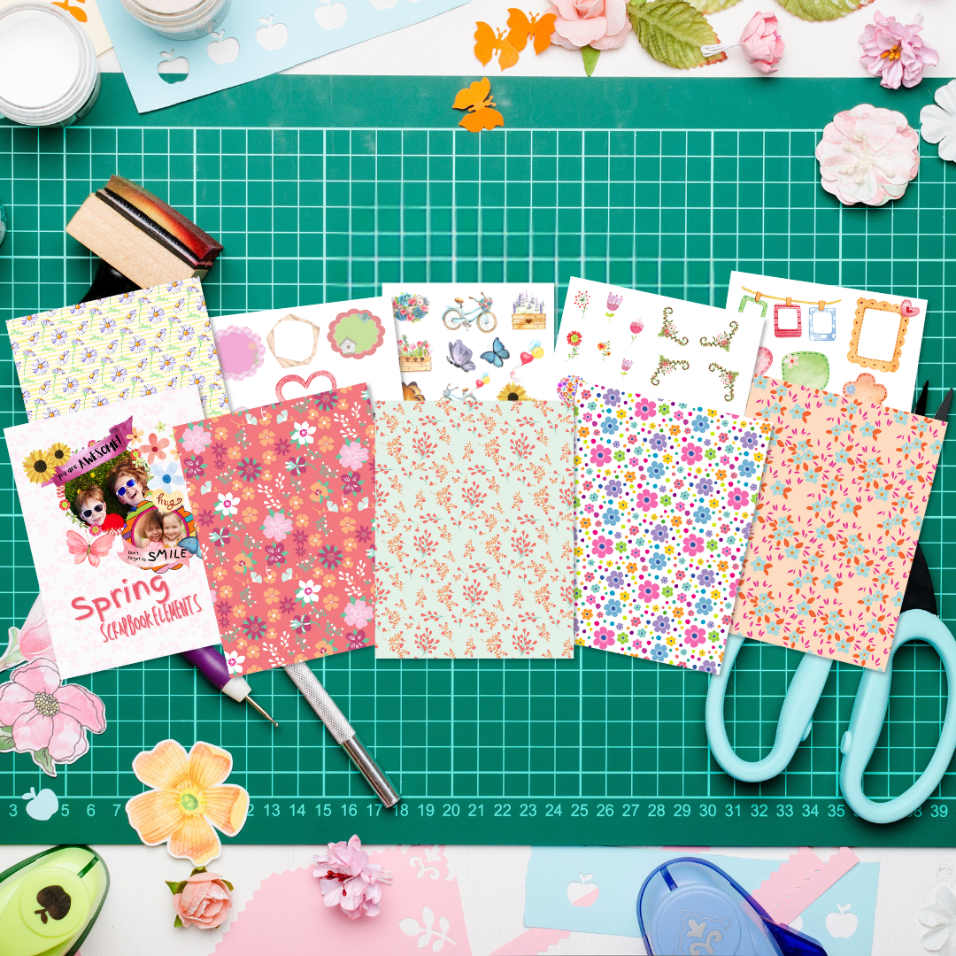 Spring Scrapbook Elements